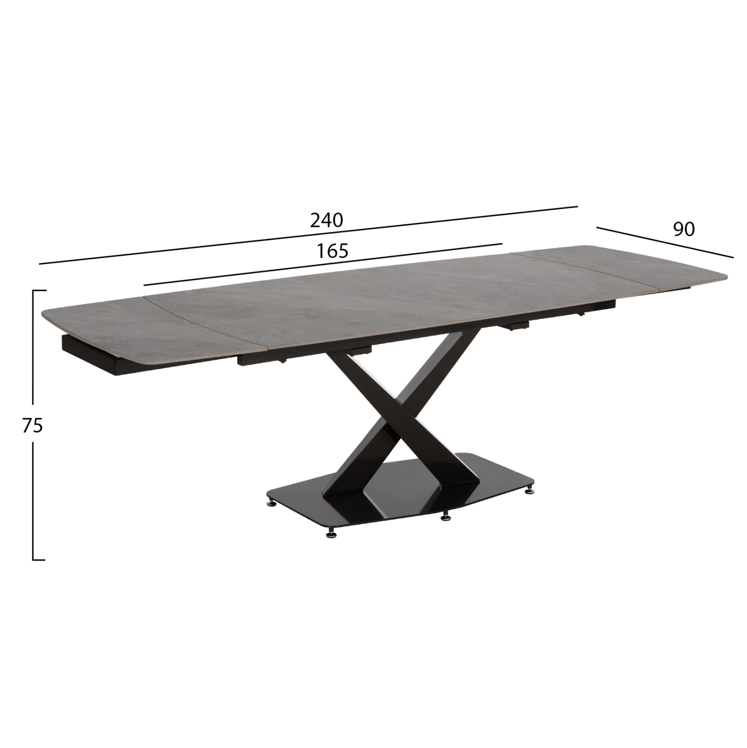 Tavolinë ngrenie HOKU EH18410 QERAMIKE165/240x90x75Hcm. - Figura 2
