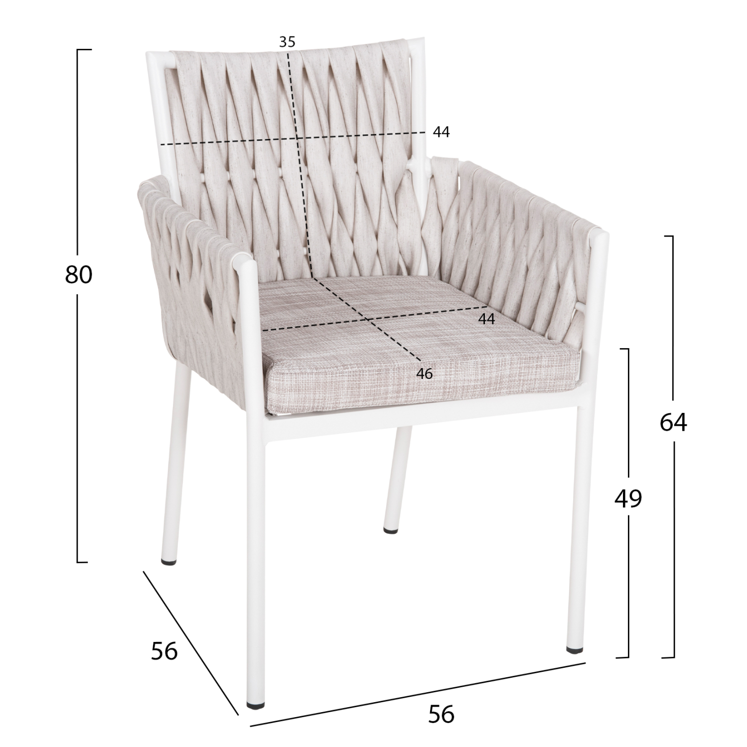 Karrige MARTIN EH5564.11 56x56x80Hcm. - Figura 2