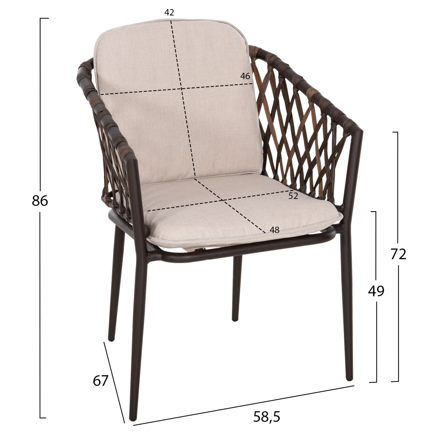 Karrige Alumini Outdoor EH6080 58,5x67x86Hcm - Image 2