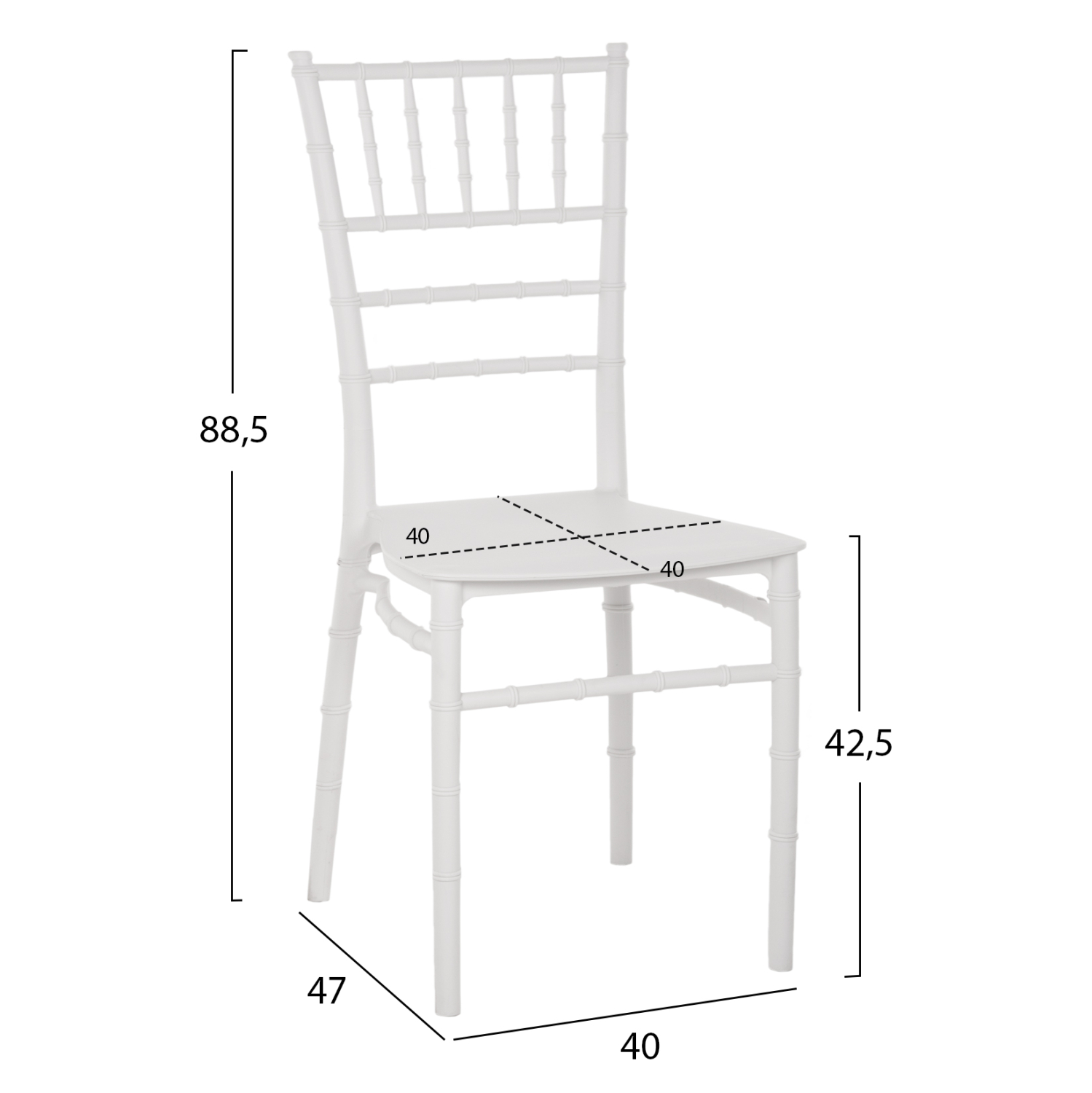 Karrige CATERING EH8058.31 TIFFANY 39x46x88. - Figura 2